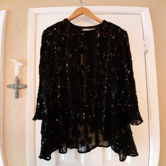 Beautiful Silk Sequined Jacket - Picture 1 of 8